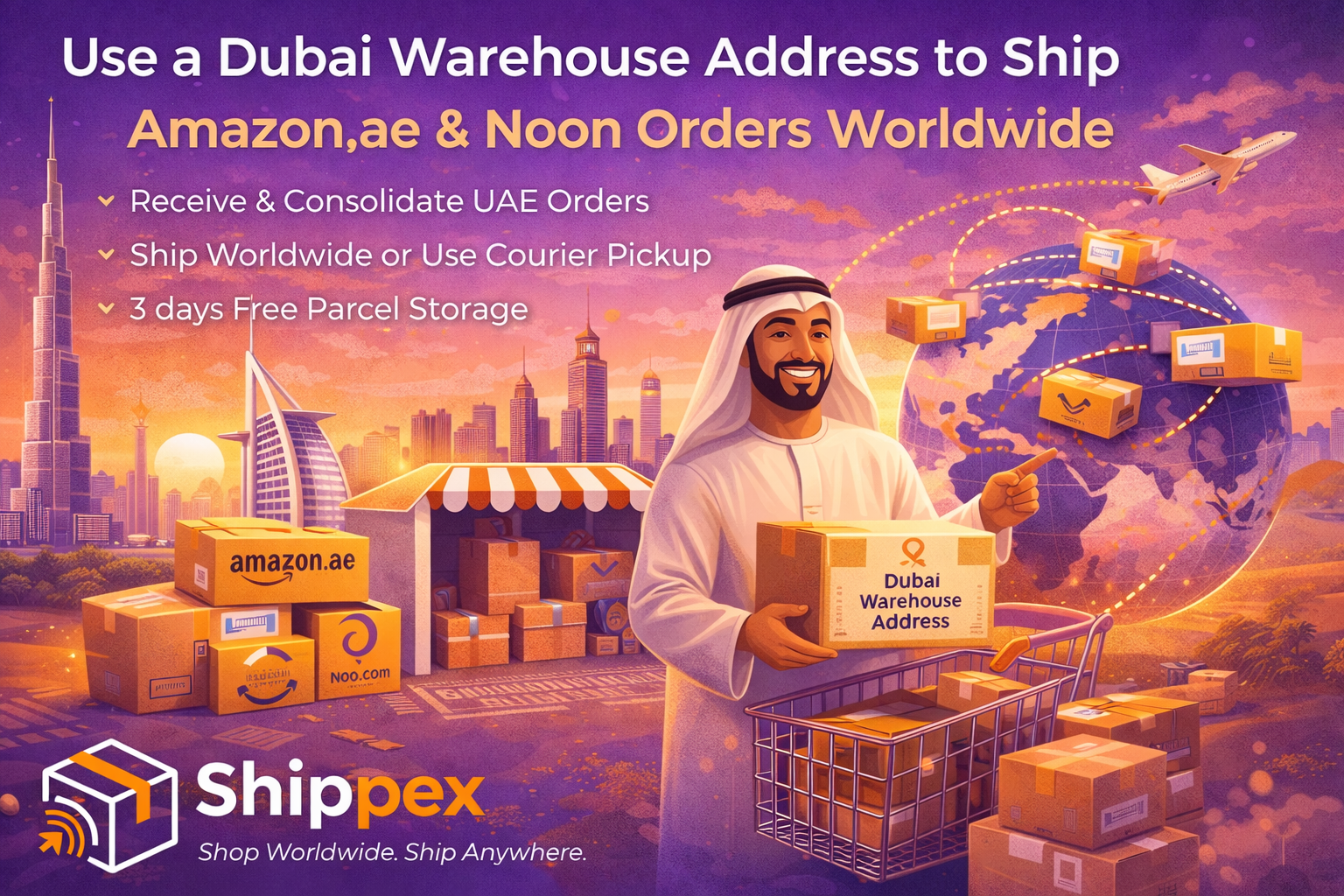Using a Dubai Warehouse Address to Ship Amazon.ae & Noon Orders Worldwide - Shipping & Logistics Article