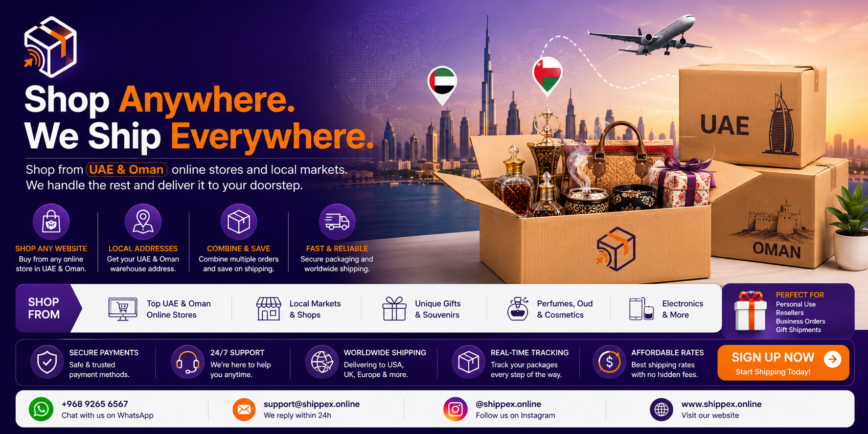 Shop from UAE & Oman Markets and Ship Worldwide with Shippex - Shipping & Logistics Article