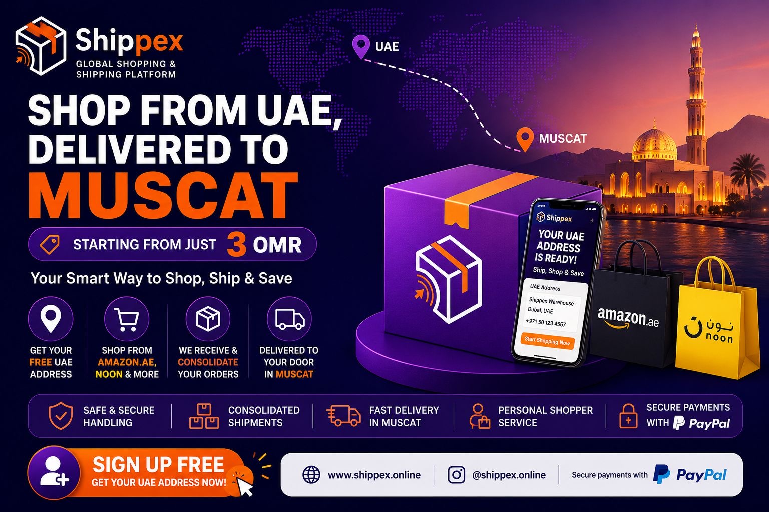 Buy from UAE and Get Delivered to Muscat - Read article