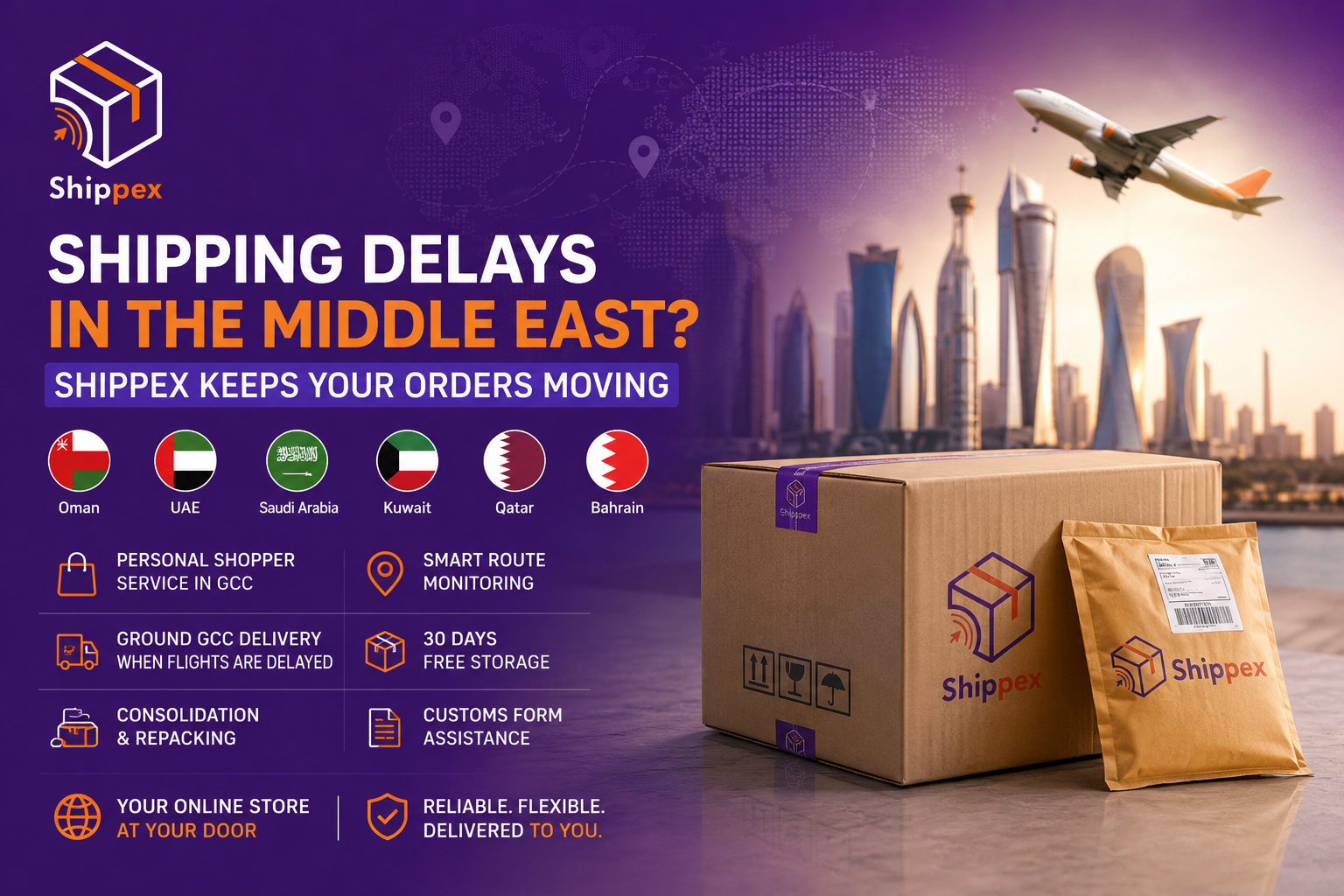 Ship from GCC Without Stress – Even During Delays | Shippex Online